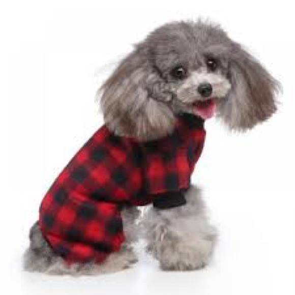 Asstd sizes Pet Pajamas Holiday Plaid Check Fleece PJs XS, S, M, L - Picture 4 of 13